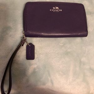 Purple Coach Wristlet